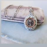 1880's Paris Button Locket Necklace