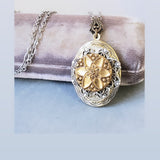 1880's Paris Button Locket Necklace