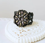1880's Paris Button Ring Fleur De Lis